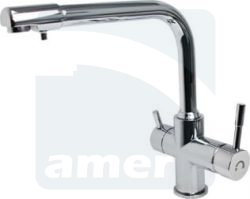 Brass kitchen faucet